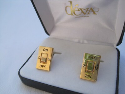 Deva Light Switch Novelty Cufflinks