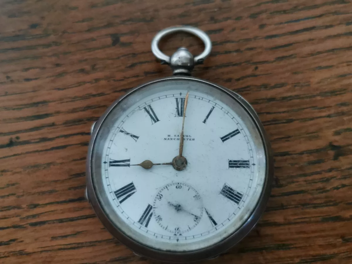 1903 Birmingham Sterling Silver H. Samuel English Lever Pocket Watch Repair