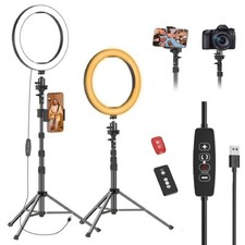 EMART 10" Ring Light with 55" Extendable Tripod Stands and Phone Holder