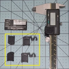 Mitutoyo 500-133 CD-6"B Battery Lid + 2 Thumb Roller Upgrade Covers (3D Printed)