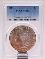 1886 Morgan Dollar PGCS MS63  (123PID)