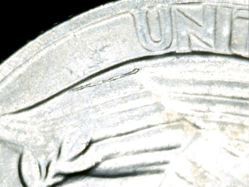 1958 D 90% Washington Quarter Crack Obverse Crack Reverse - Picture 6 of 12
