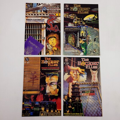 The Hacker Files 1993 (7, 9, 10 & 11) Working-Class Hero Comic DC Lot Of 4