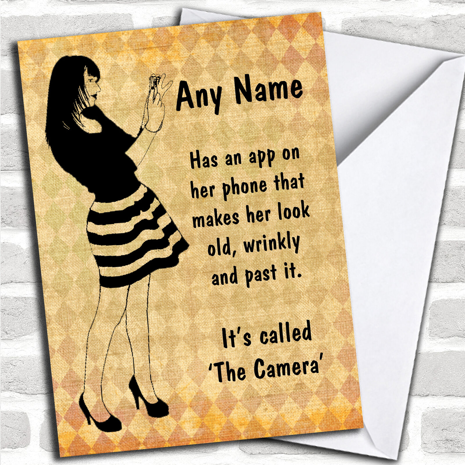 Funny Rude Joke Selfie Camera App Birthday Customised Card | eBay