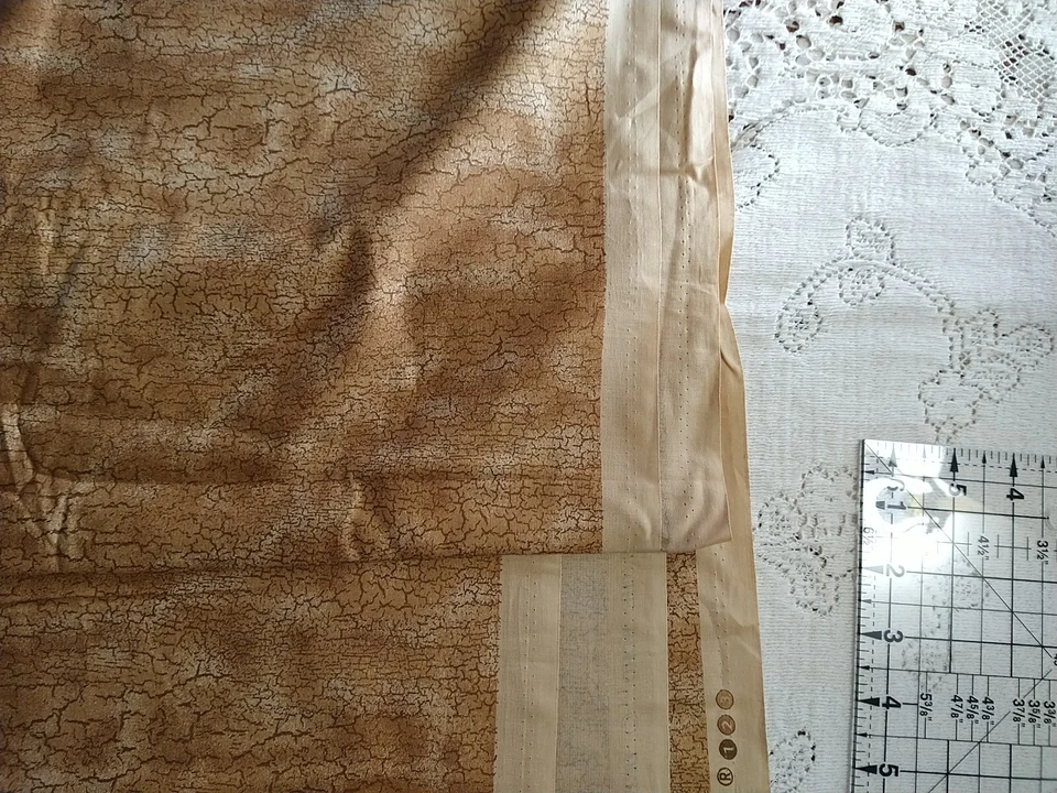 Licuadora Debbie Mumm marrón tostado tela de algodón agrietado 18x44 Mumms the Word Foto 3 de 3