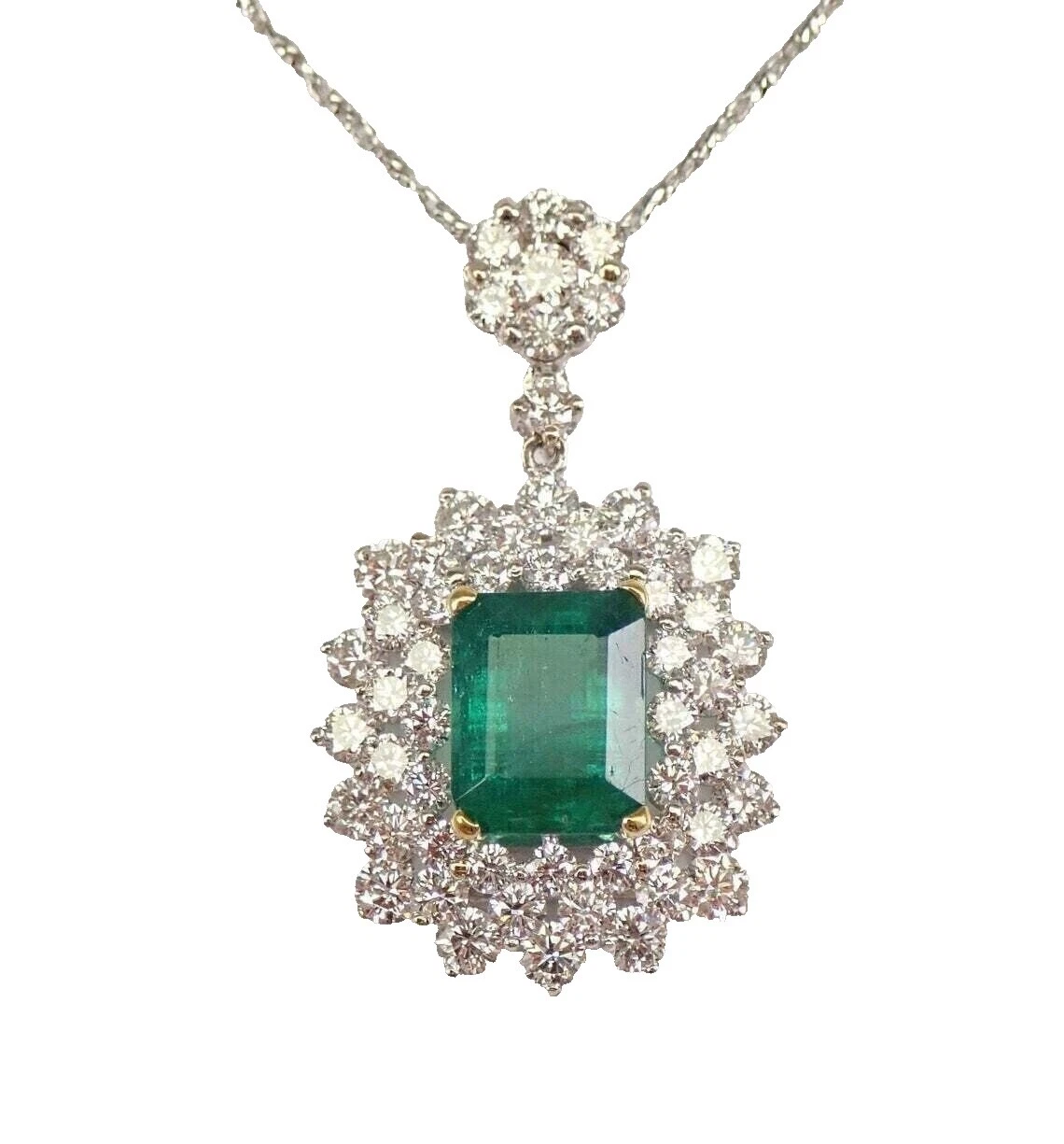 Collares y colgantes de plata de ley Esmeralda para hombres