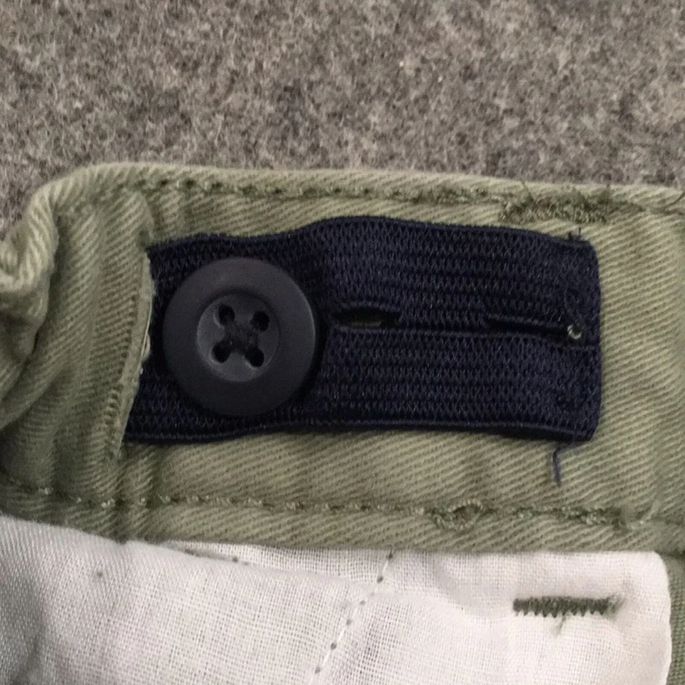 Pantalones Cortos The Children's Place Bebés Niños 12-18M Verde Frente Plano Chino 100% Algodón Foto 4 de 4