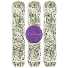 California White Sage 9" Smudge Sticks for Spiritual Healing & Cleansing 3 Pack