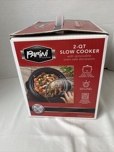 PARINI Cookware 2-QT Slow Cooker with Removable Oven-Safe Stoneware New In Box - Picture 4 of 4