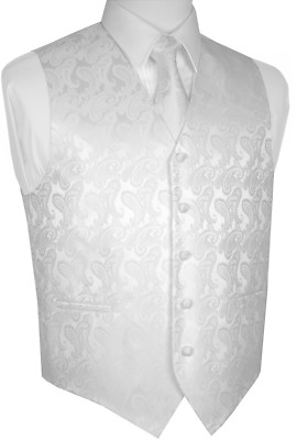 White Tie Tuxedo Men's Royal Blue Paisley Tuxedo Vest, Tie & Hankie Set - Formal Wedding Prom Attire Used Men Tuxedo - Foto 6