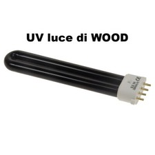 Lampadina UV 9W attacco G23 4 pin 230V luce di WOOD