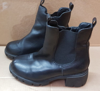 Limited Collection Damen Schwarz Chunky Heel Chelsea Stiefeletten UK 6, EUR 39