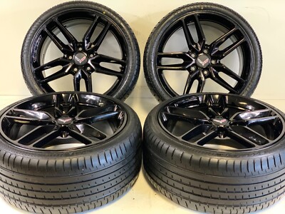 GM OEM C7 Z06 ZO6 BLACK G Corvette Wheels 19x10 20x11.Fits 06-19
