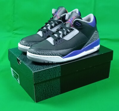 jordan 3 black purple grey