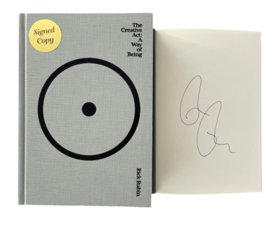 Rick Rubin Signed Autograph The Creative Act A Way of Being Book - Def Jam