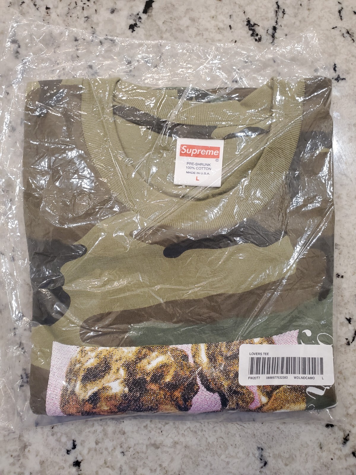 Supreme Lovers Tee Woodland Camo Size Large FW20 Marcos Salamanca