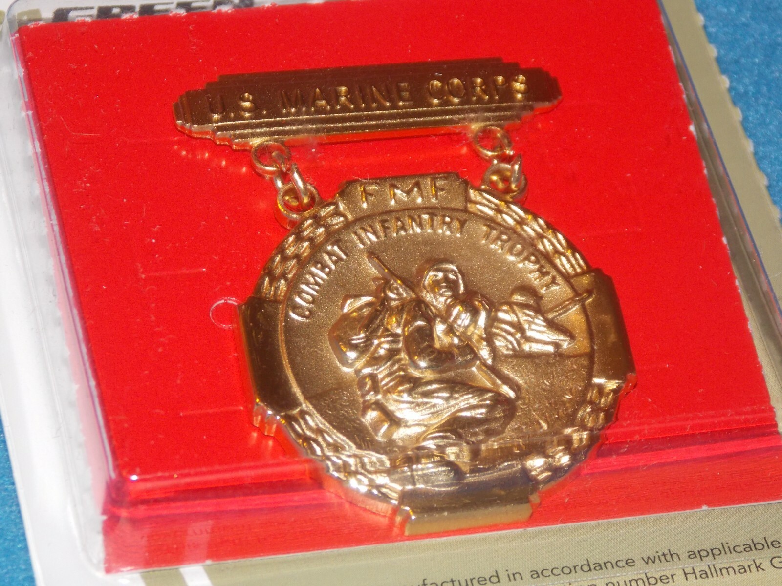 U.S. MARINE CORPS FMF COMBAT INFANTRY TROPHY BADGE NEW IRA GREEN