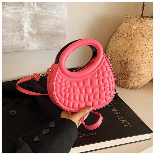 Hand-held Moon Shaped Bag Single Shoulder Shoulder Bag Crossbody Bag Women - Picture 4 of 16