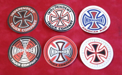 Independent Trucks Skateboarding Stickers (6) x 3'' Round Stickers