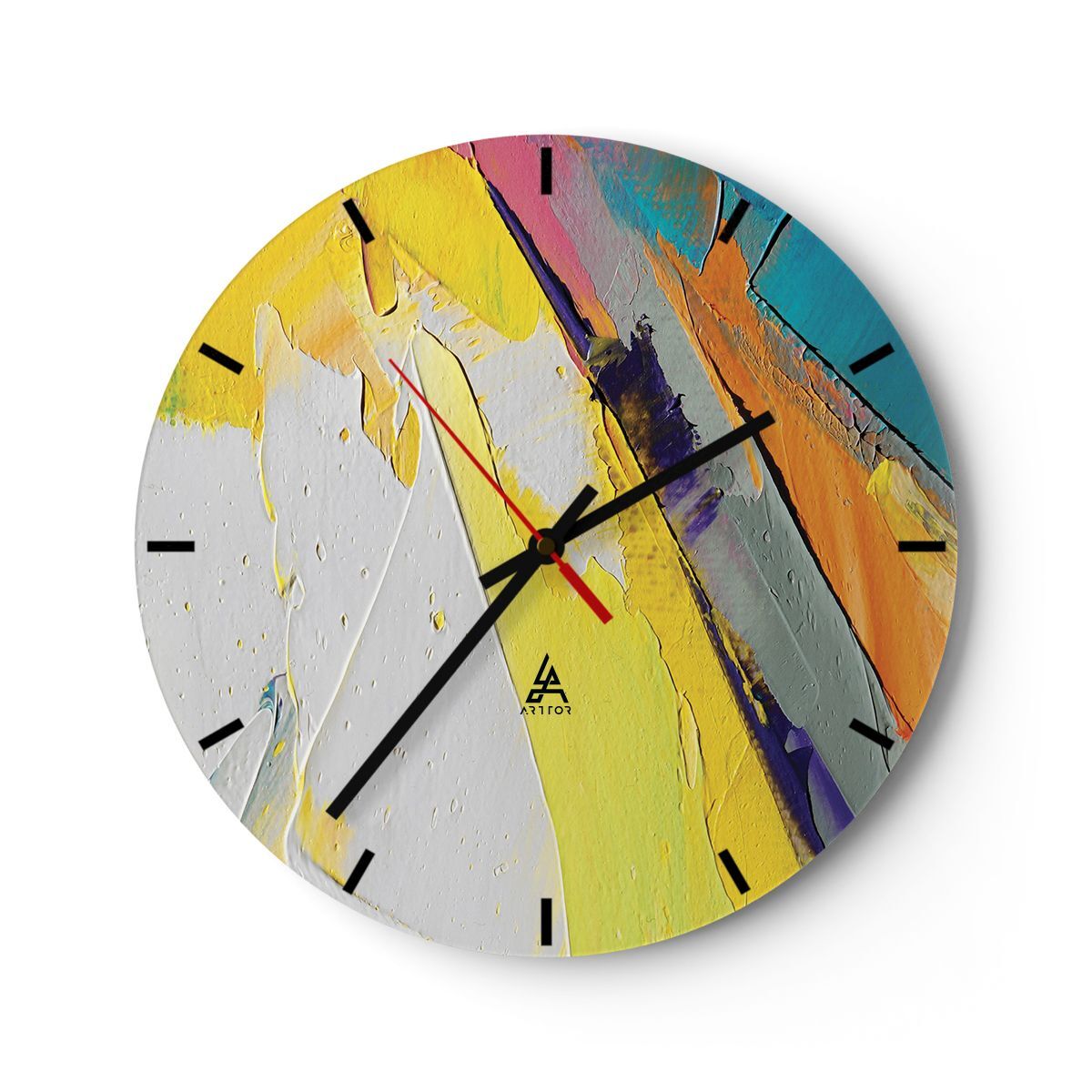 Orologio da Parete in Vetro 40x40cm Deadlock Vernici Tridimensionale Silenzioso