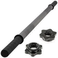 MAXXIVA Hantelstange 160 cm schwarz Langhantel Sternverschluss Gewichtsstange