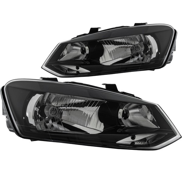 Halogen Scheinwerfer Set FüR VW Polo 09 (6R) Bj. 06/09- H4 Mit Motor 1328135-image