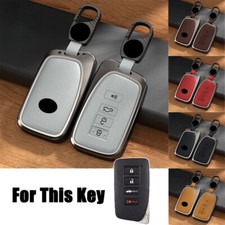 Aluminum Alloy Leather Car Key Fob Case Cover For Lexus Is Gs Rx Es Nx Ls Rc Lx