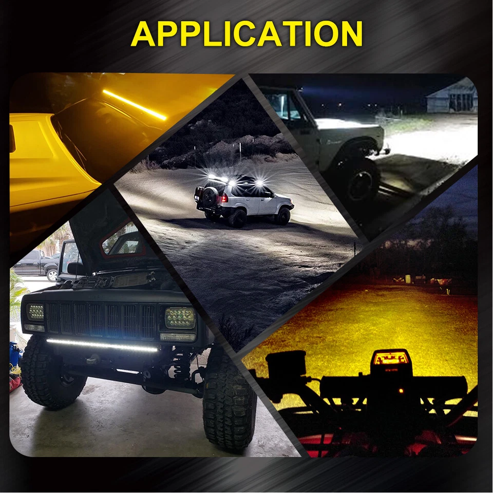 White Amber 32'' LED LIGHT BAR For Arctic Cat Wildcat Sport Trail 700 ATV UTV - Image 4 of 4