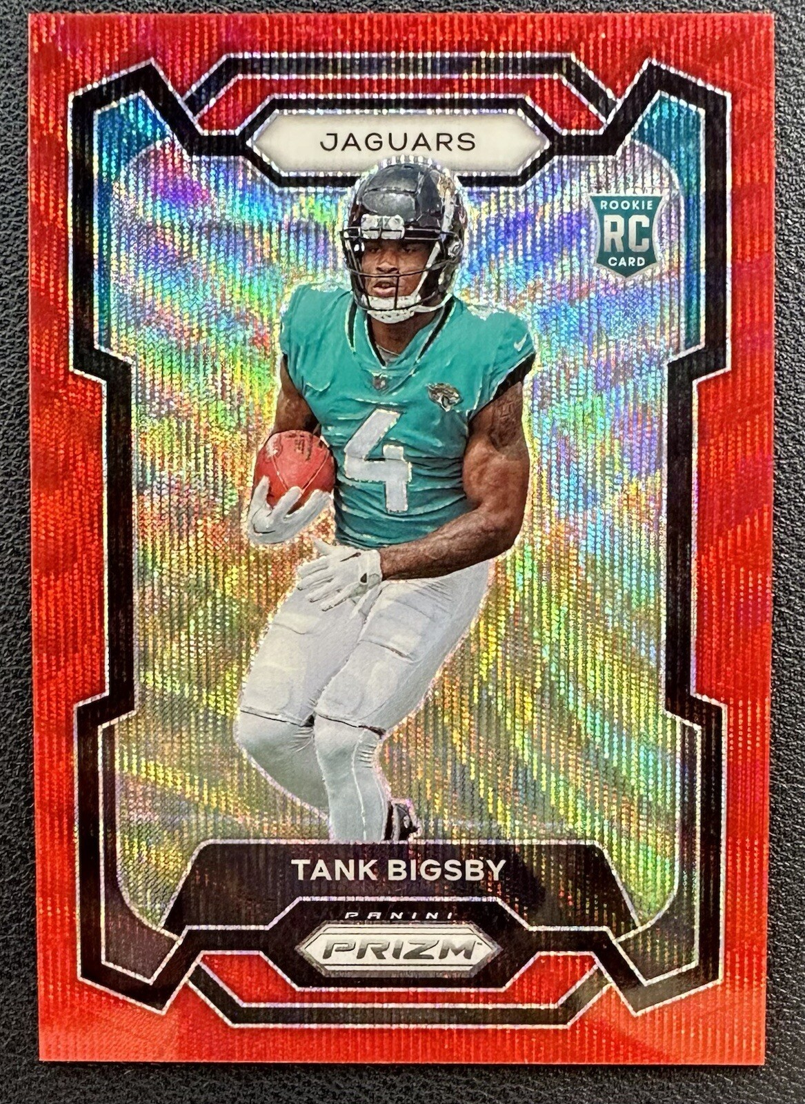 2023 Panini Prizm TANK BIGSBY #348 RC Rookie Card Red Wave Prizm /149 - Jaguars