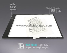 Tat Tech Tattoo Stencil Tracing Light Box A4 8" x 12" Ultra Slim 0.25" Thick