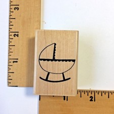 Savvy Rubber Stamp - Baby Cradle - NEW