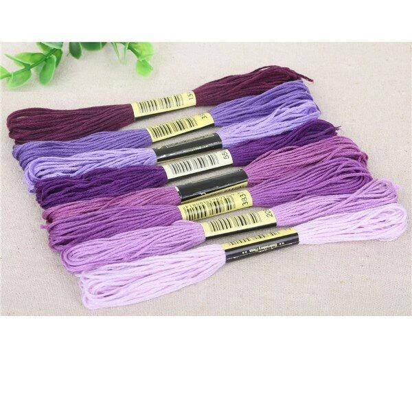 Cotton Embroidery Thread 8Pcs 8Meters/Pc Anchor Stitch Multi Color Craft Makings - Image 2 of 4