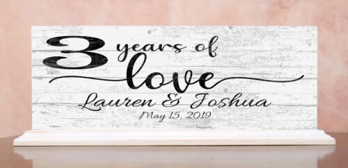 Custom Gift Sign For Wedding Anniversary Personalized Names & Year For Couples - Picture 3 of 80