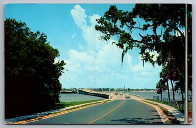 Postcard New South Bridge over Halifax River Daytona Beach  Florida   H 5