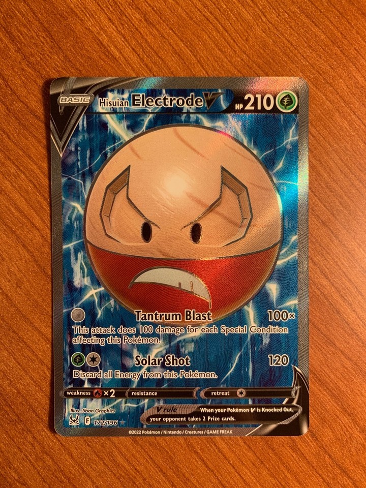 Hisuian Electrode V Full Art 172/196 Sword & Shield Lost Origin 2022