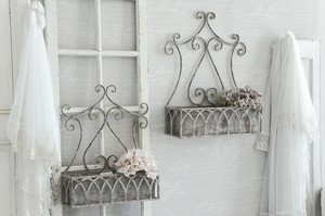 Wandkorb Wandregal Metallregal Badregal Hangeregal Shabby Chic Gross Ebay