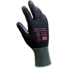 (10 Pairs) 3M Safe Handers 523 Black Nitrile Foam Coated Work Gloves - Small