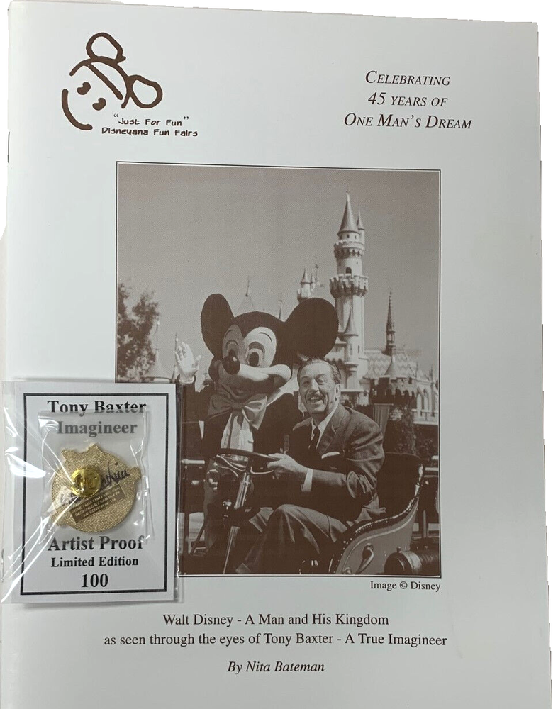 Disneyana 2000 Tony Baxter 45 Years One Mans Dream LE Signed Sam McKim Pin