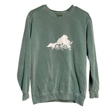 Comfort Colors Women’s Size Small Crewneck Sweatshirt Light Green White Virginia