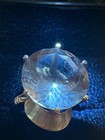 Vintage Solid 14k Gold Huge Retro Smoky Quartz  Cocktail Ring  9.1  Grams Signed — photo 9