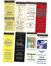 8 OLD Myrtle Beach, South Carolina  Matchcovers