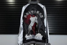 Nishiki x Evangelion Unit 2 Asuka Reversible Embroidered Sukajan Jacket L