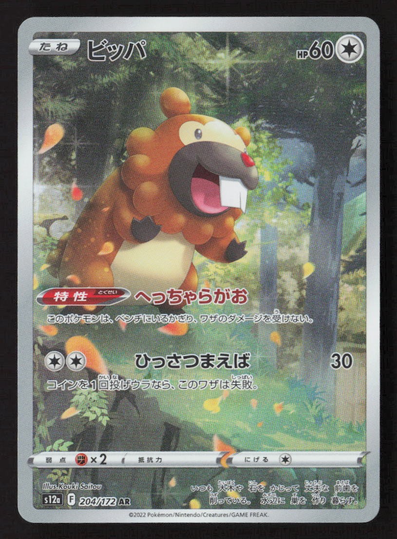 Bidoof Art Rare S12a: VSTAR Universe 204/172 NM