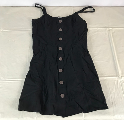 Express Button Accent Short Little Black Dress Strap size Small NWT