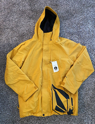Volcom Men's Large 17Forty Hooded 10k mm Waterproof 10k GM insulated Jacket Gold