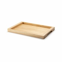 Continenta Tablett, Serviertablett, Gummibaumholz, 54 X 36 X 4.3 Cm, 3402