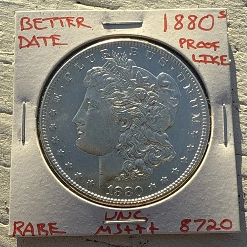 1880 S BU GEM MORGAN SILVER DOLLAR UNC MS+++ PL U.S. MINT RARE COIN 8720