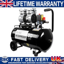 Air Compressor Low Noise 50 Litre Oil Free Gearzaar Professional Tool 230v/50Hz