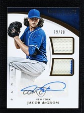 2015 Panini Immaculate Dual Materials 19/20 Jacob deGrom #29 Auto v7j