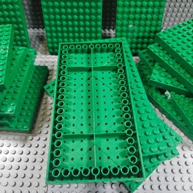 LEGO Green Baseplate Lot 17pc 30072 12x24 + 700e02 10x20 + 4204 8x16 Foundation